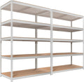 HOMEDANT White 5 Tier Laminated Boltless Heavy Duty Garage Storage Adjustable by TheBestOrganizingSolution