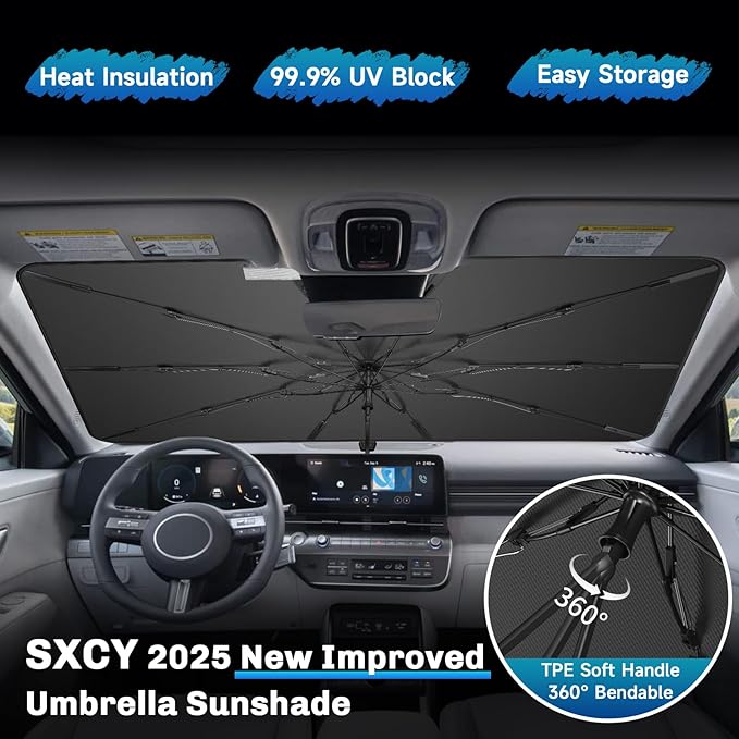 SXCY for 2024 2025 Hyundai Kona Windshield Umbrella Sunshade for 2024 2025 - Image 4