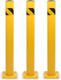 BISupply Safety Bollard Post Parking Barrier 3 Pack - 42in Yellow Pipe Bolt by BISupply