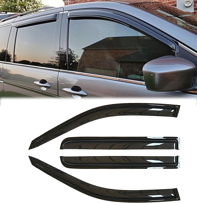 94029 Sunproof Waterproof Side Window Wind Deflector, Window Visor fit - Image 2