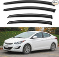 Window Visors Rain Guards for 2011-2016 Hyundai Elantra Sedan, Out-Channel by YQAUTEC