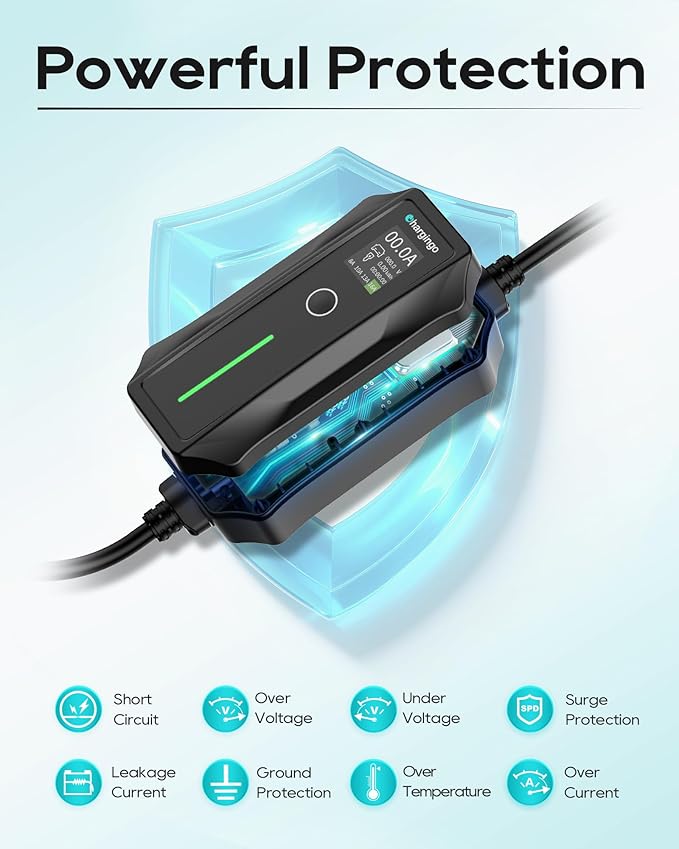 2025 Upgraded Level 1-2 Portable EV Charger, NEMA 5-15 & 6-20 Plug, 25 Ft EV - Image 5
