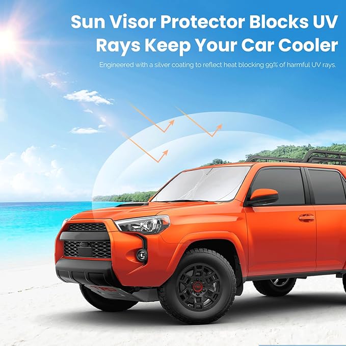 Car Windshield Sun Shade for 4Runner 2003-2009-Sunshade for Front Window Cover - Image 2
