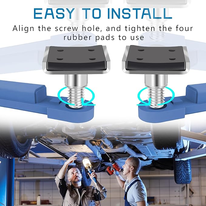 4 Pack Truck Adapter for 2 Post Lift, Hot Dipped Galvanized Steel Lift Pads for - Image 4