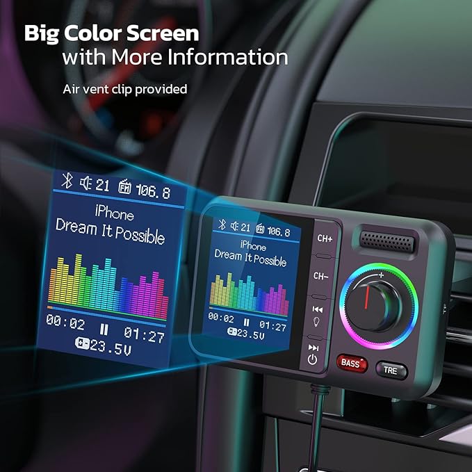 Nulaxy Bluetooth FM Transmitter - Image 2
