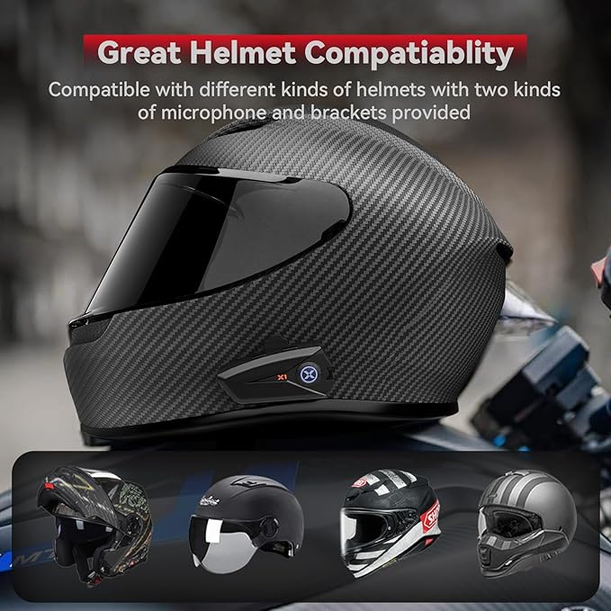 X1 Motorcycle Helmet Bluetooth Headphones V5.3 - Image 6