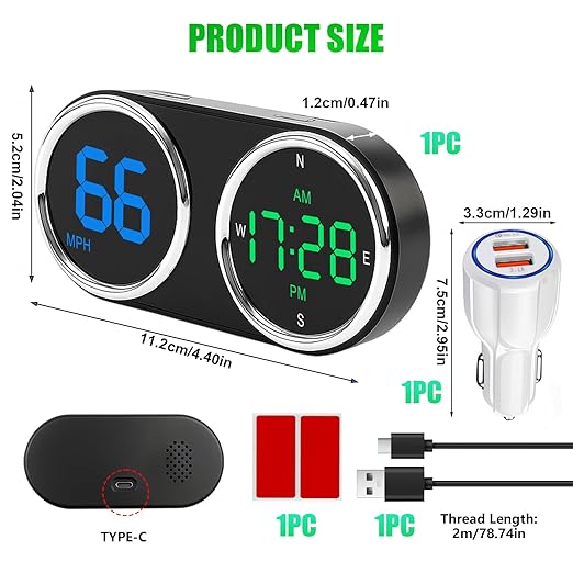 GPS Digital Speedometer for Car MPH, Universal HUD Speed Meter - Image 7