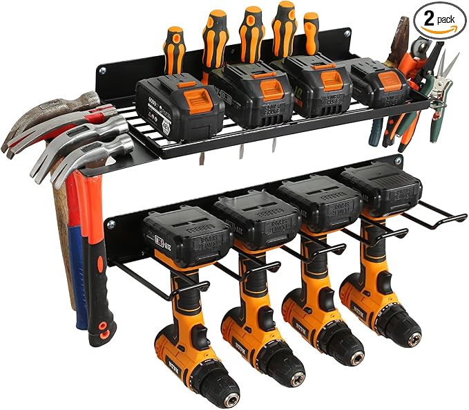 Power Tool Organizer for Garage Organization, Drill Holder Wall Mount for Tool by UU-Major