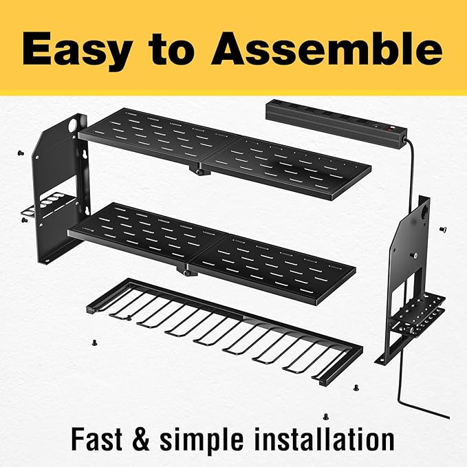 YYR Power Tool Organizer with Charging Station Wall Mount, Cordless Drill and - Image 8