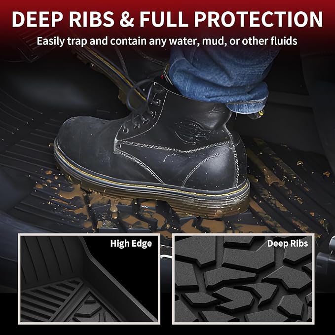LASFIT Floor Mats for Ford Maverick 2025 2024 2023 2022 All Weather Car Mats - Image 2