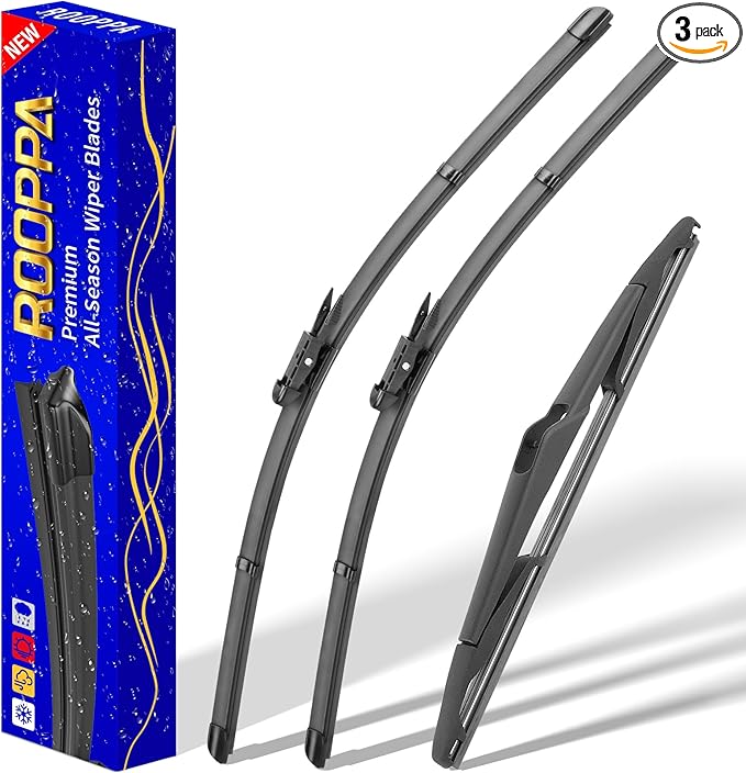 3 wipers Replacement for 2012-2018 Ford Focus, Windshield Wiper Blades Original by ROOPPA