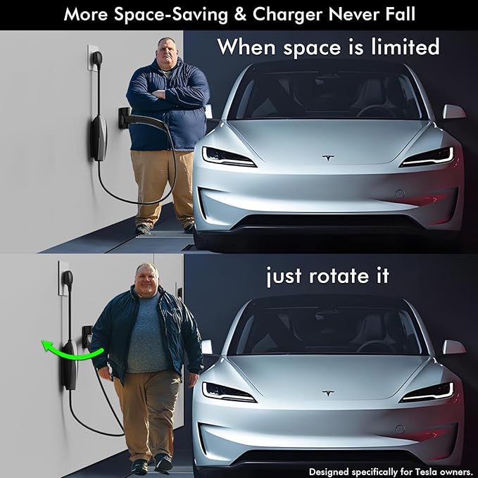 Tesla Charger Holder Wall Mount Tesla Mobile Connector Charger Holder, 5-Level - Image 2