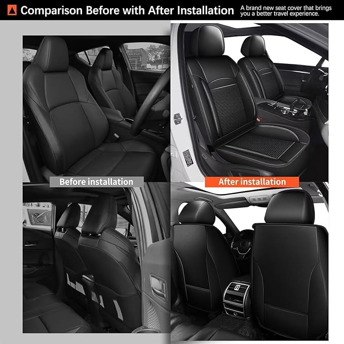 Front Seat Covers for Toyota Camry 2012-2023 2024 2025 Leather Ice Silk - Image 6