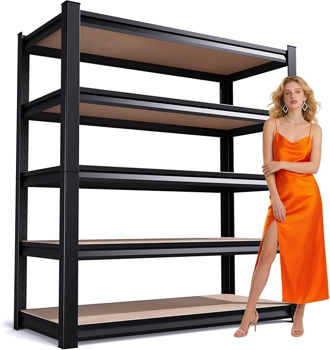 72" H*46'' Storage Shelves 2500lbs Garage Shelving Adjustable Heavy Duty Garage by FFVVGH