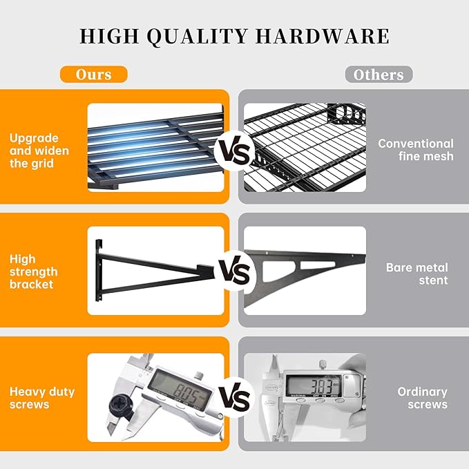 2-Pack 2x6 Ft Garage Wall Shelving Garage Shelving Wall Mounted Garage Wall - Image 5