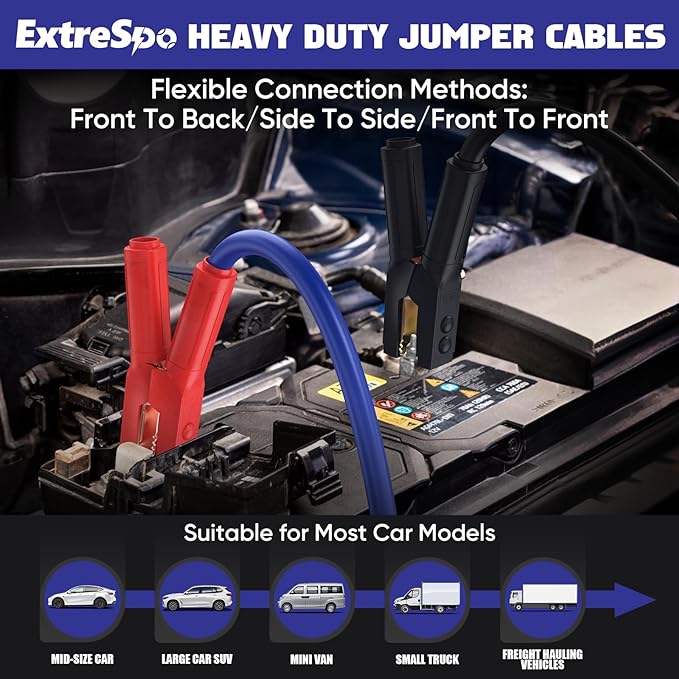 2/0 Gauge 30 FT Heavy Duty Jumper Cables, 1500Amp Quick Connect Booster Cables - Image 6