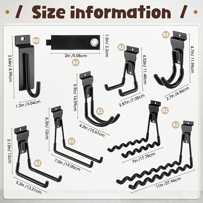 Landhoow 26 Pack Slatwall Accessories - Image 3