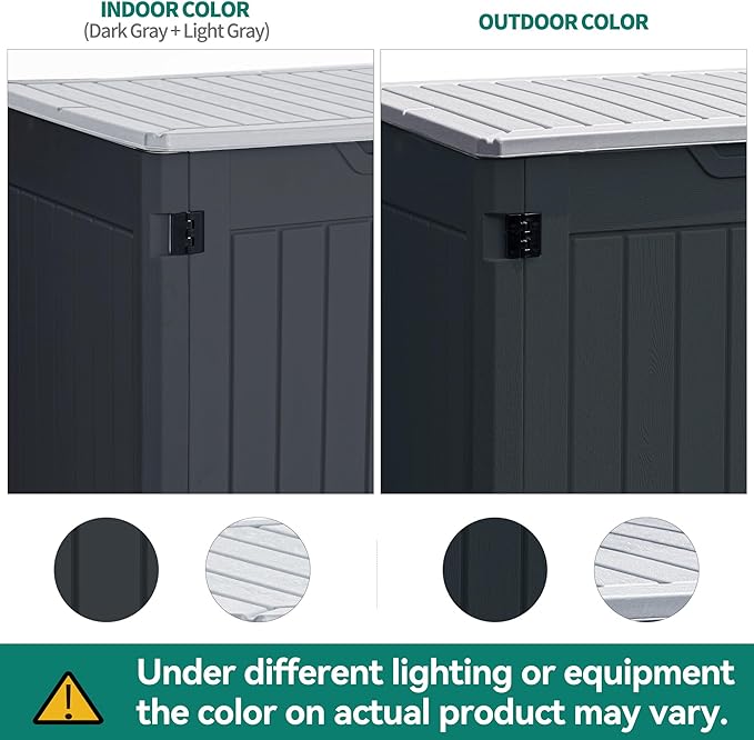 YITAHOME Extra Large Outdoor Horizontal Storage Shed, 4.5x4ft Resin Tool Sheds - Image 8