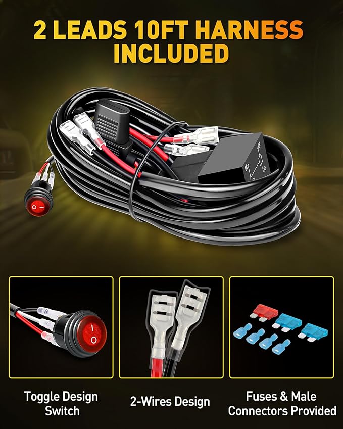 NAOEVO 4 Inch LED Pod Lights, Spot Flood Yellow LED Fog/Driving/Off Road Lights - Image 6