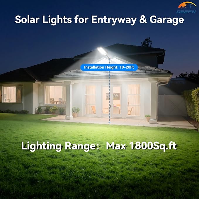 Solar Street Lights Outdoor for Outside, IP66 Waterproof Street Lights Outdoor - Image 2