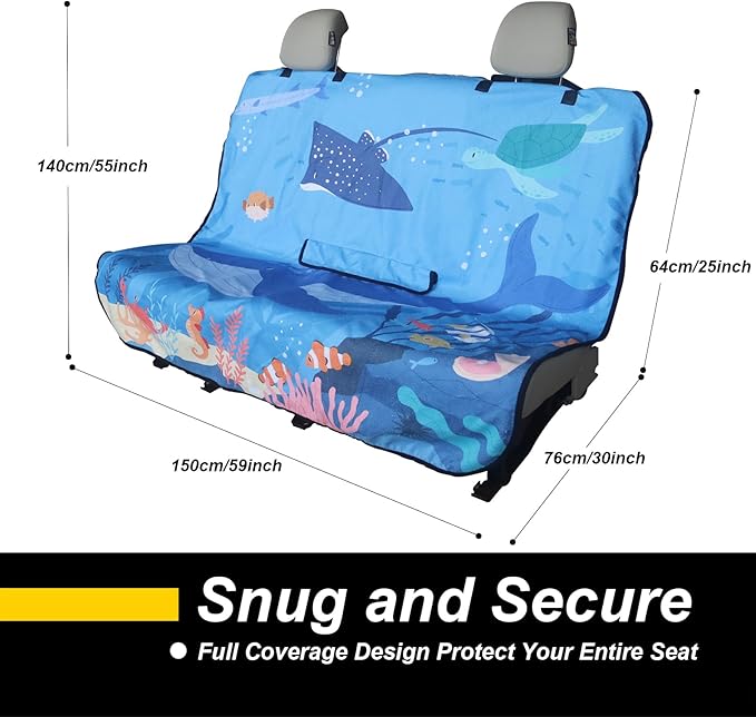 Back Seat Cover for Car Trucks Van SUV, Waterproof Rear Bench Towel Seat Covers - Image 2