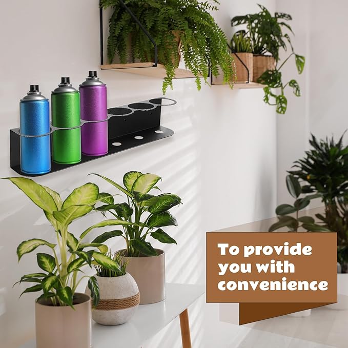 Therwen 2 Pcs 6 Holes All Purpose Steel Spray Bottle Holder Heavy Duty Can - Image 6