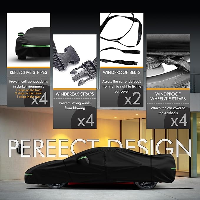 for Corvette 2014-2019 C7 Car Cover 210D Outdoor Waterproof UV Protection - Image 4