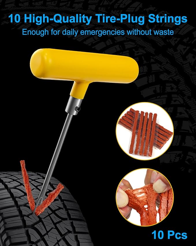 Tire Repair Kit with Plugs, Tire Plug Kit Heavy Duty Professional - Image 4