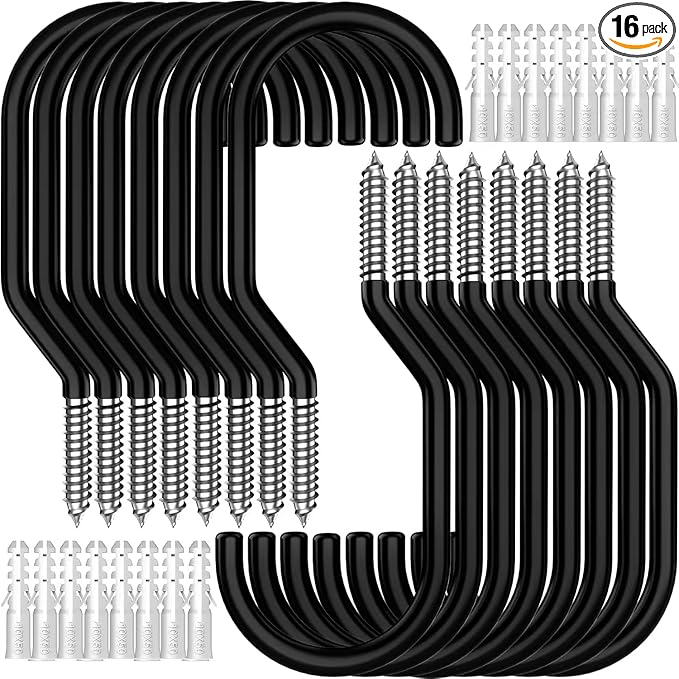 16-Pack Heavy Duty Bike Hook, Loading Capacity 100 LBS, 6 inch, Bike Hooks by GURADESIGN