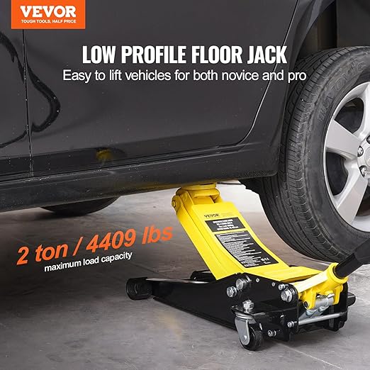 VEVOR Low Profile Floor Jack 2 Ton, Heavy Duty Iron Hydraulic Racing Floor Jack - Image 2