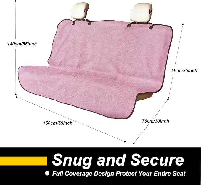 Back Seat Cover for Car Trucks Van SUV, Waterproof Rear Bench Towel Seat Covers - Image 4