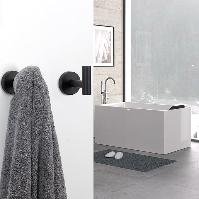 NearMoon Bath Towel Hooks- SUS 304 Stainless Steel Robe Hook Holder, Heavy Duty - Image 7