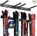 Wall Mount Ski Storage Rack, Garage Snowboard Storage Organizer 8 Pairs Metal by Aking+Ace