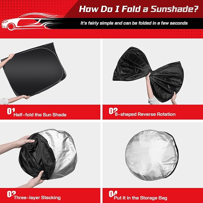ARISMOTOR Windshield Sun Shade for Toyota Camry LE XLE Hybrid SE XSE Sedan - Image 4