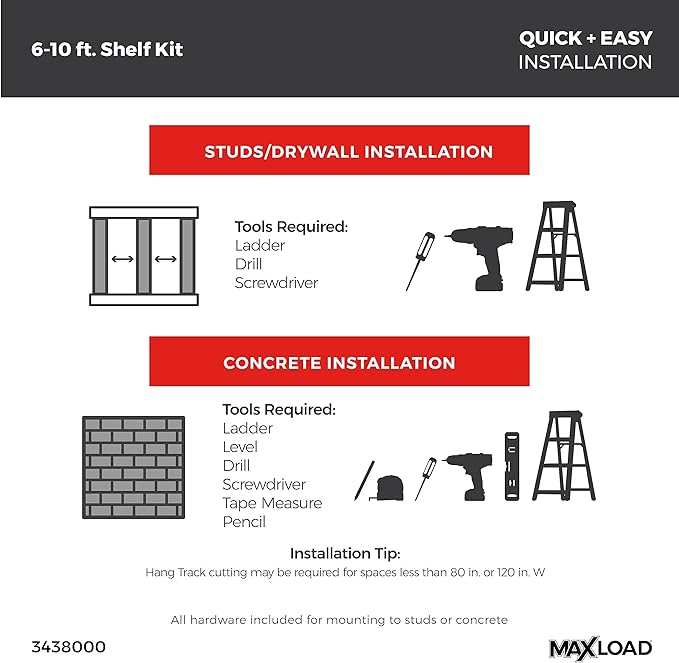 ClosetMaid MaxLoad Heavy Duty Wall Shelf Kit - Image 6