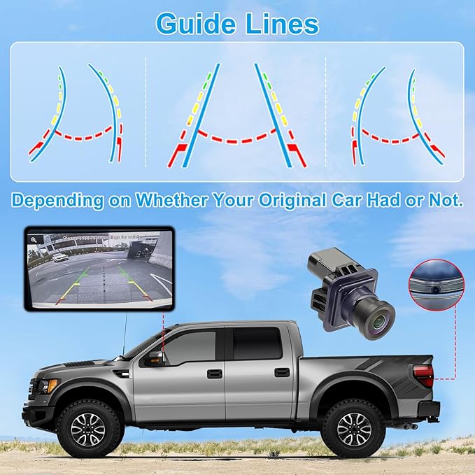 F150 Backup Camera Rear View Parking Assist Camera 170° HD Night Vision - Image 6