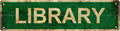 LIBRARY Non-Embossed Vintage Metal Tin Street Sign Bar Cafe Garage Cave Home by Unknown