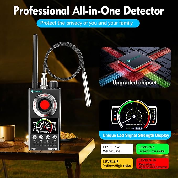 JMDHKK Hidden Camera Detector & Bug Detector – Magnetic Tracker & Wireless - Image 2