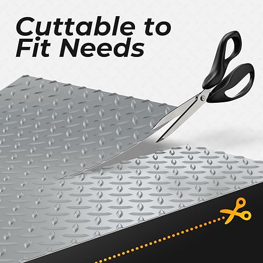 7.8 x 22 FT Garage Floor Mat, 2.8mm Thickness Diamond Plate Vinyl Garage - Image 5