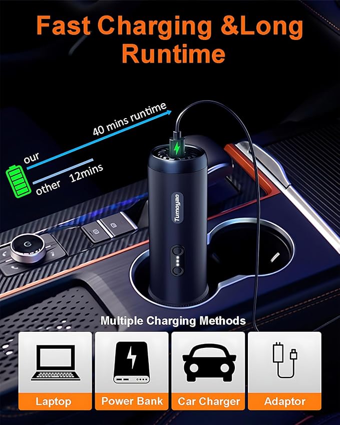 Car Vacuum Portable Cordless, 21000PA Handheld High Power Suction & Blower - Image 6