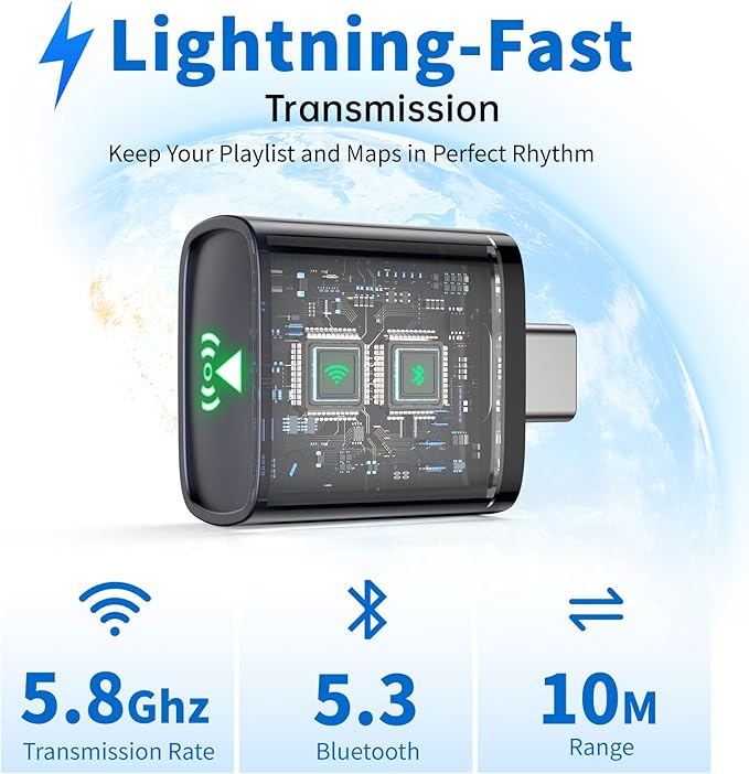 Wireless CarPlay Adapter for Apple iPhone 2025 Upgrade, Converts Factory Wired - Image 4