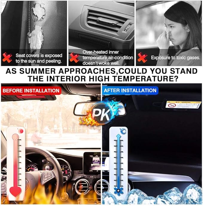 KUST Windshield Sun Shade for 2012-2024 2025 Tesla Model S Accessories Sunshade - Image 3