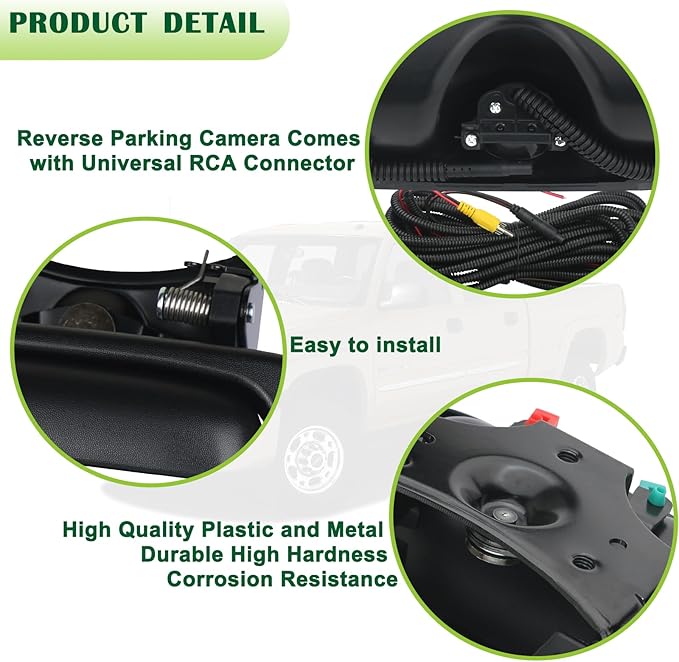 Backup Camera Tailgate Handle Rear View Camera Liftgate Latch Handle Compatible - Image 4