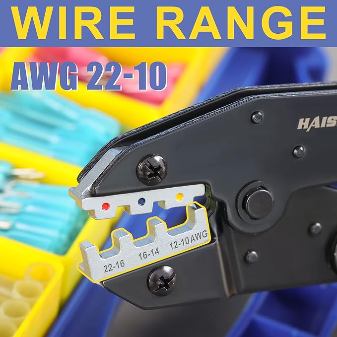 haisstronica Crimping Die for Heat Shrink Connectors, 22-10 AWG - Image 2
