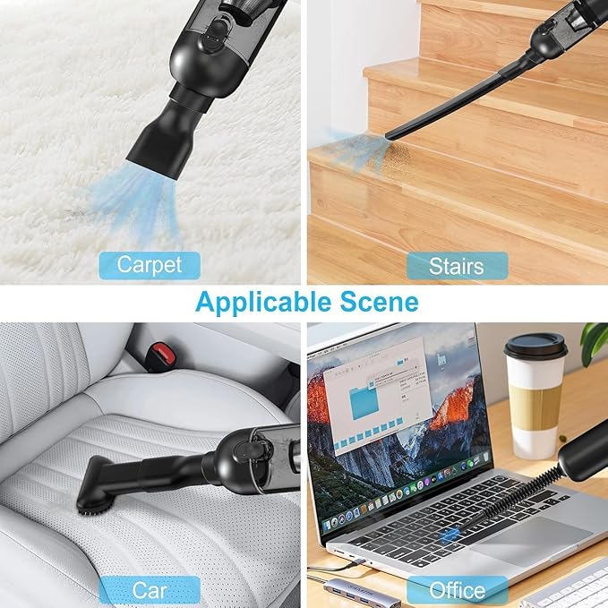 Handheld Vacuum Cordless, 16000pa Car Vacuum Cleaner High Power, 2 Speed Modes - Image 7