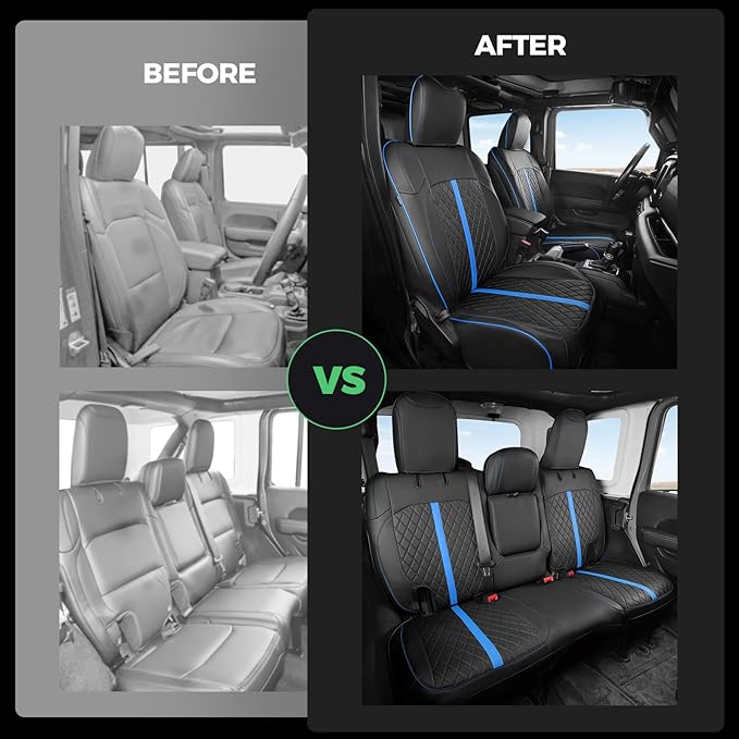 for Jeep Wrangler Seat Covers 4Door JL 2018 2019 2020 2021 2022 2023 2024 2025 - Image 6