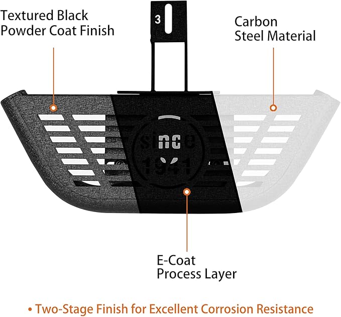 u-Box JK Running Boards 2-Door Side Hoop Door Steps - Image 7