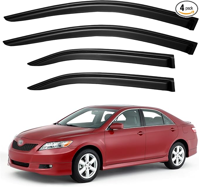 Window Visors Rain Guards for 2007 2008 2009 2010 2011 Toyota Camry, by YQAUTEC