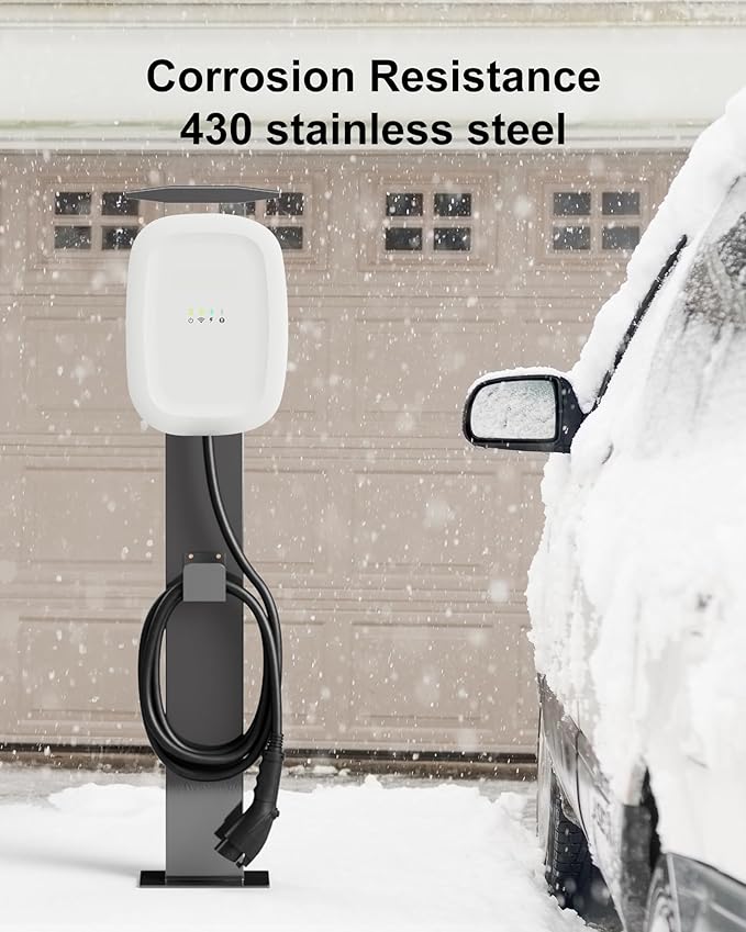 EV Charger Pedestal, Outdoor Electric Vehicle Charger Stand, Freestanding - Image 6