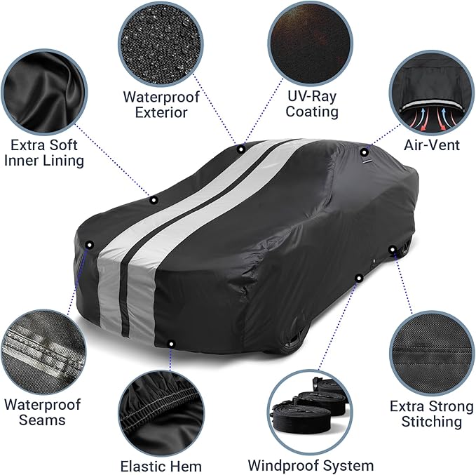 iCarCover Custom Car Cover for Pontiac Solstice Waterproof All-Weather Rain - Image 4